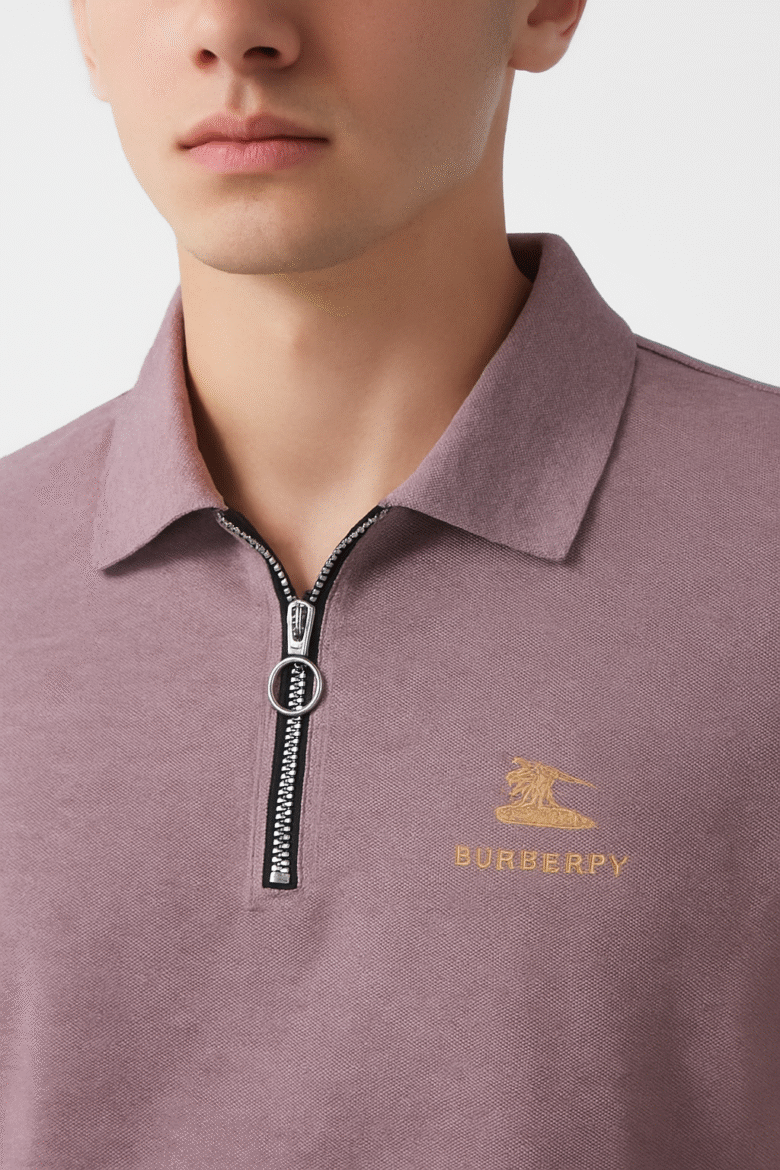 T-Shirt for Men-Premium Half Sleeve Zipper Collar - Image 7