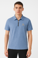 T-Shirt for Men-Premium Half Sleeve Zipper Collar