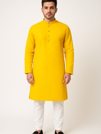 Kurta Pajama - Green & Yellow