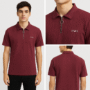 Trendy Zipper Collar Half-Sleeve T-Shirt
