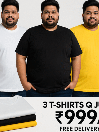 Premium Big Size T-Shirt Combo (3 in 1)