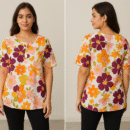 Women’s Multicolor Floral Printed Cotton Top