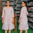 Printed Cotton Anarkali Kurti womens