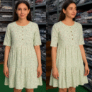 Printed Cotton Anarkali Kurti womens