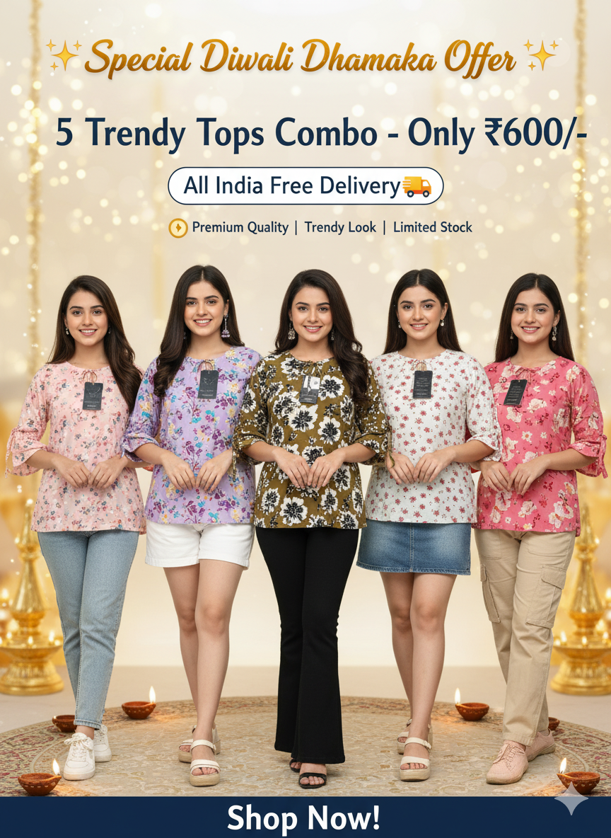 5 Trendy Tops Combo (Diwali Offer!) - Image 2