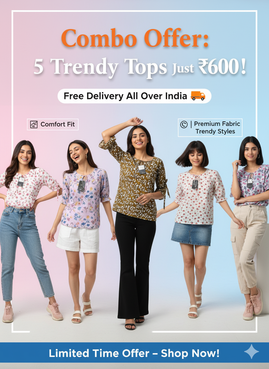 5 Trendy Tops Combo (Diwali Offer!) - Image 9